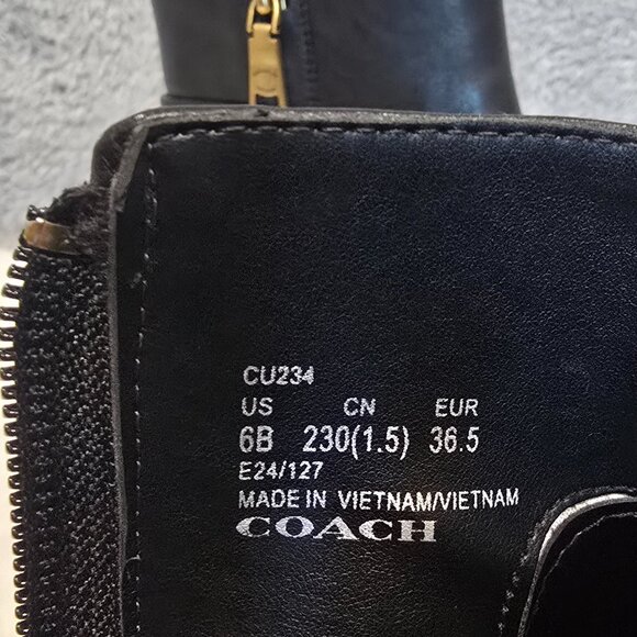 Coach Rebecca Black Leather Ankle Boot Bootie Women's Size 6 NEW *NOTES* - Picture 11 of 11